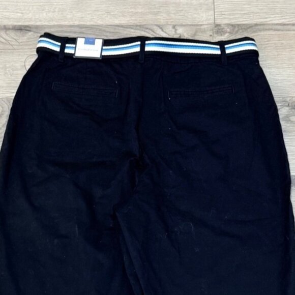 Croft & Barrow Womens Capri Pants Size 12 Black Stretch Crop Wide Leg Classic - Picture 7 of 14